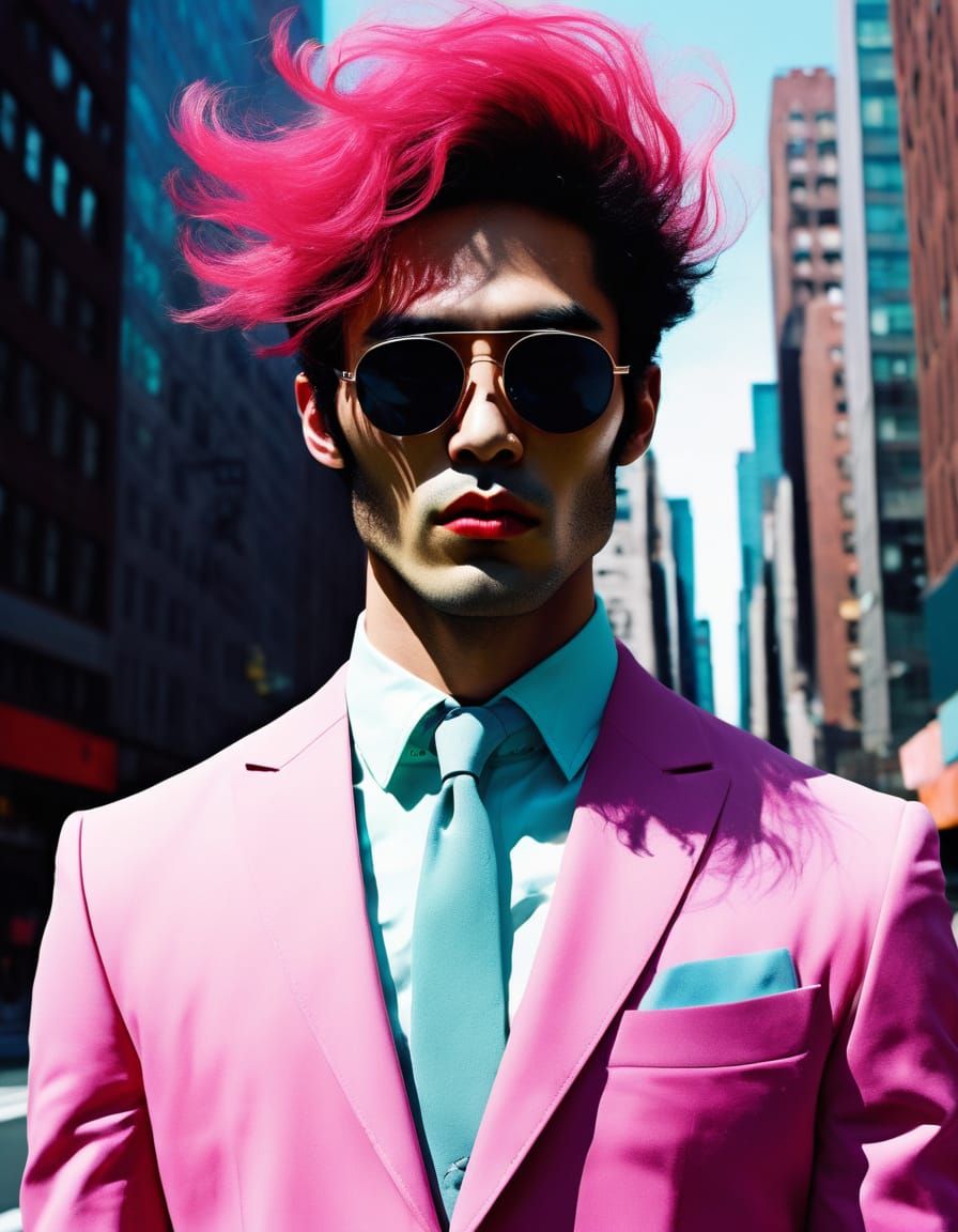 Chic Vampire Struts Down New York Streets
