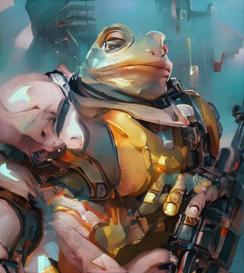 Armored Frogman Digital Illustration