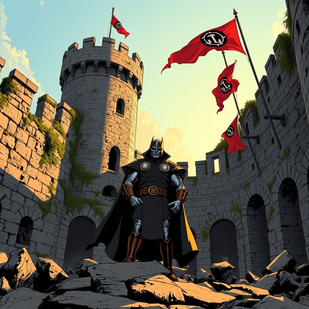 Doctor Doom in Gothic Castle Sundown