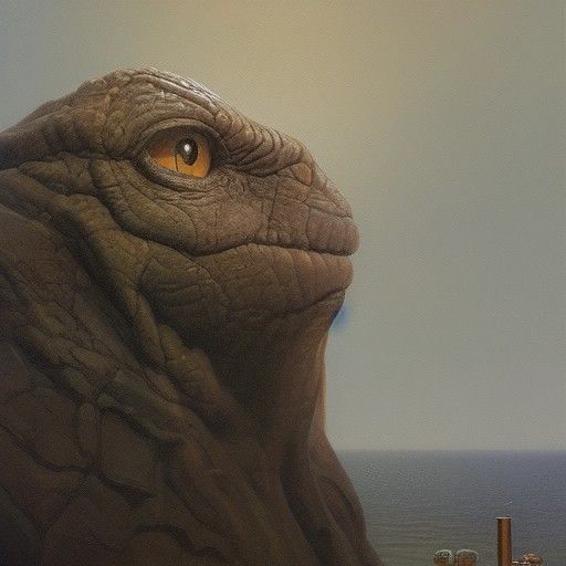 The Watcher: Oil Painting in James Gurney Style