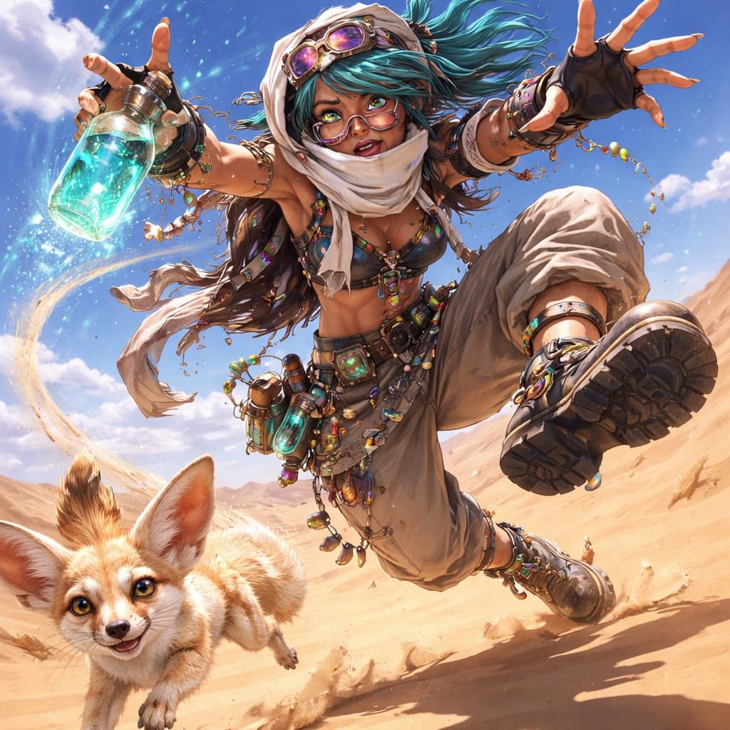 Desert Wanderer in Seapunk TechnoZen Style