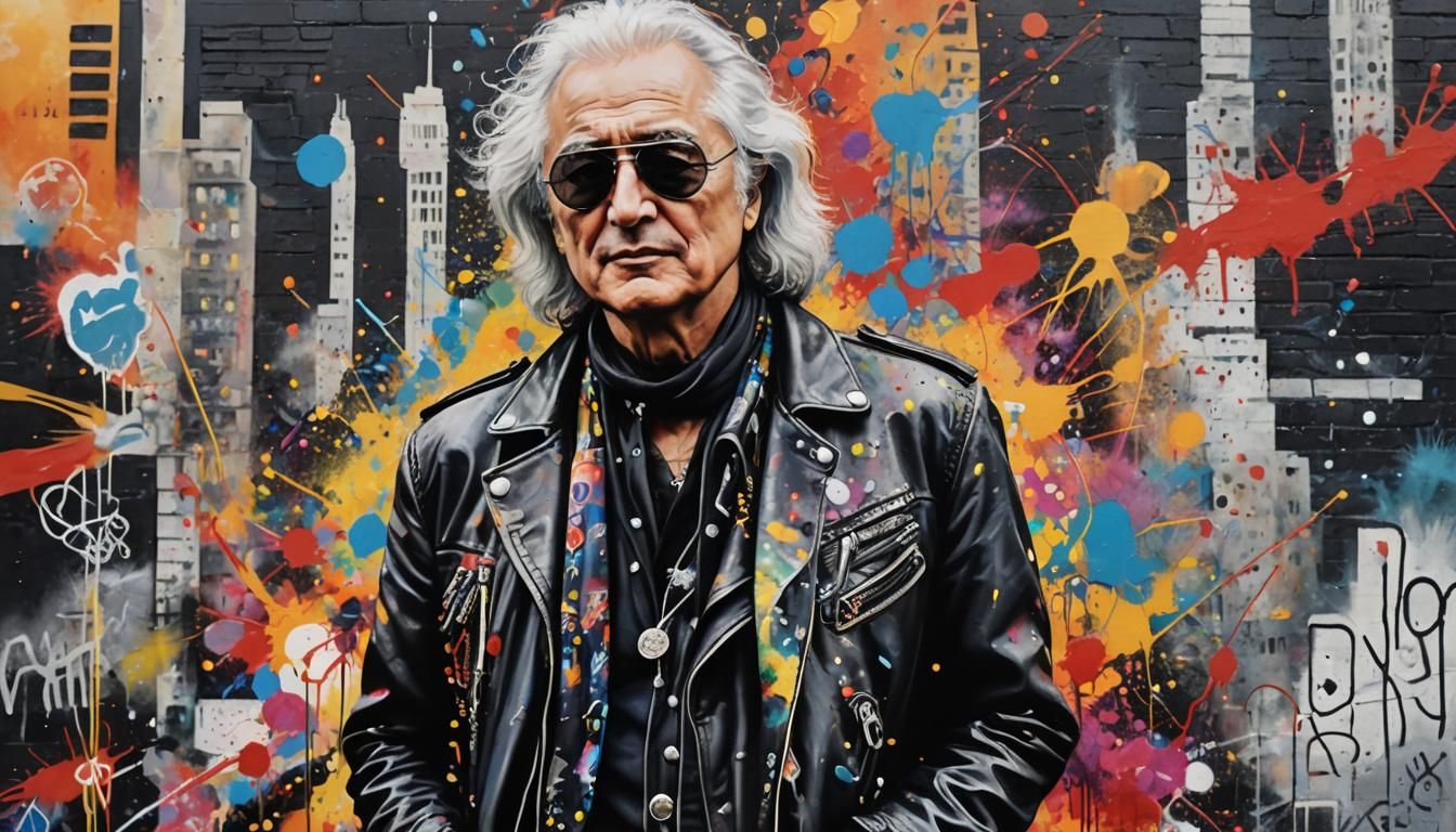 Pop Art Portrait with Acrylic Paint Drips