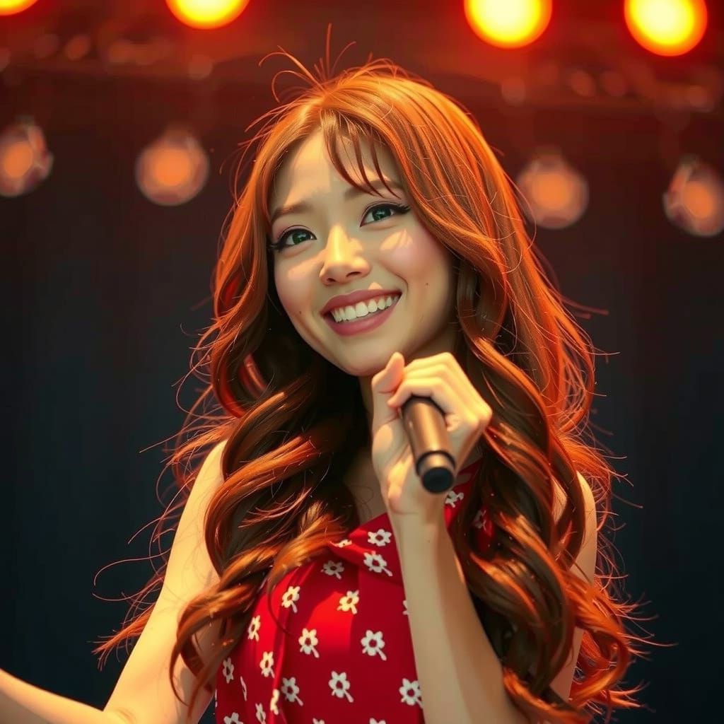 Hyperrealistic Japanese Idol Performs on Stage in J-Pop Styl...