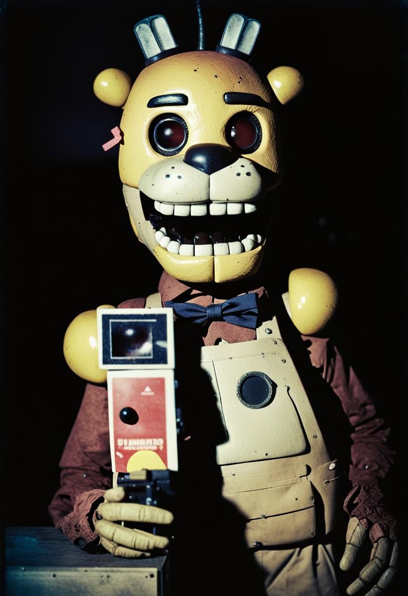 Five Nights at Freddy's Sunnydrop in Analog Horror Style