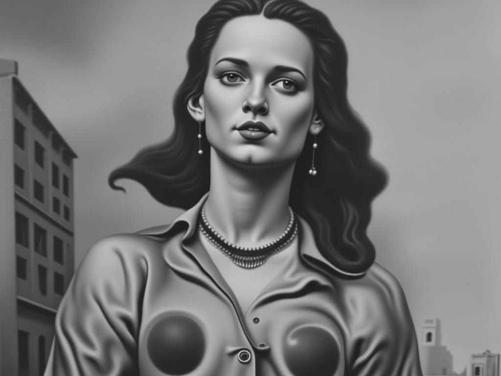 Vibrant City Portrait in the Style of Loish