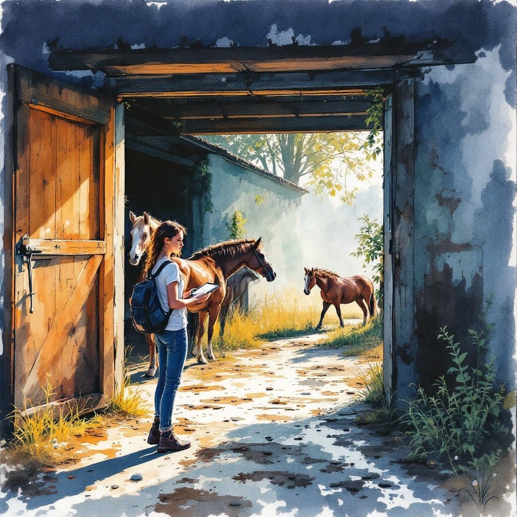 Horse and girl