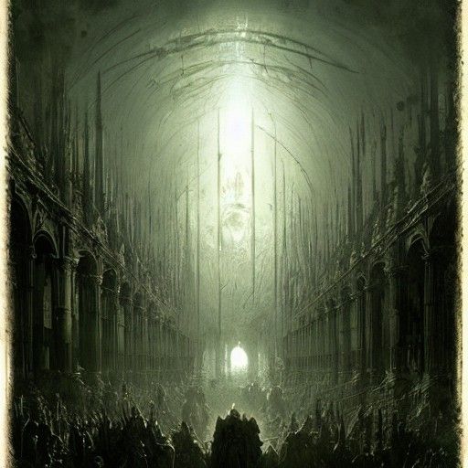 Horrific Figure in Dark Gothic Style