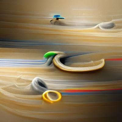 Futuristic Race Car on Saturn's Rings