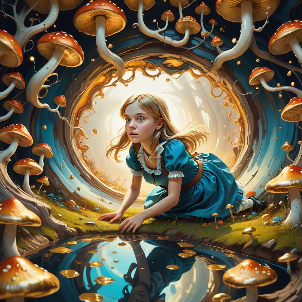 Alice in Wonderland: Surreal Fall into Fantasy