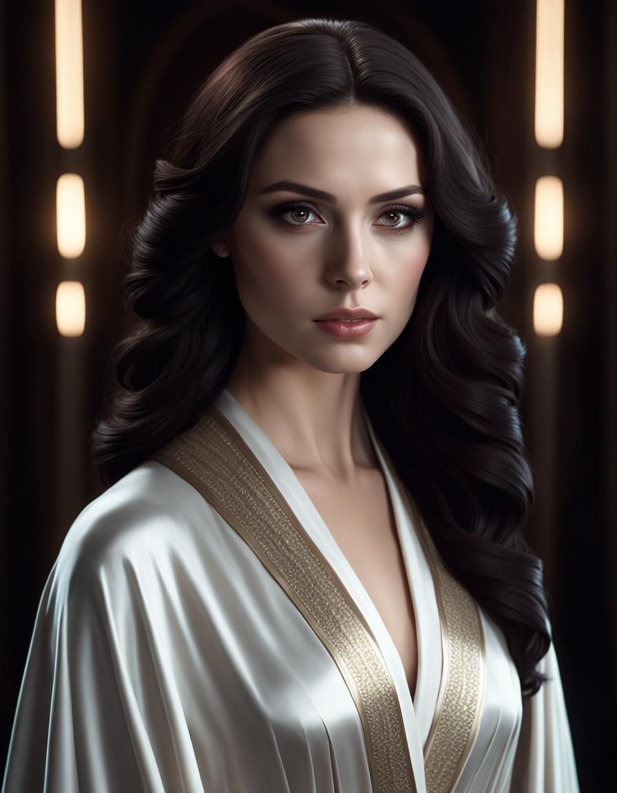 Intense Portrait of a Woman in CGI Style