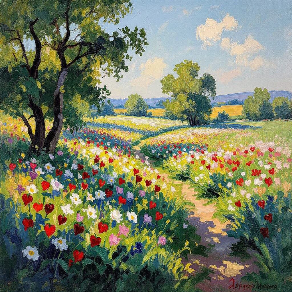 Strawberry Fields Glistening in Morning Light