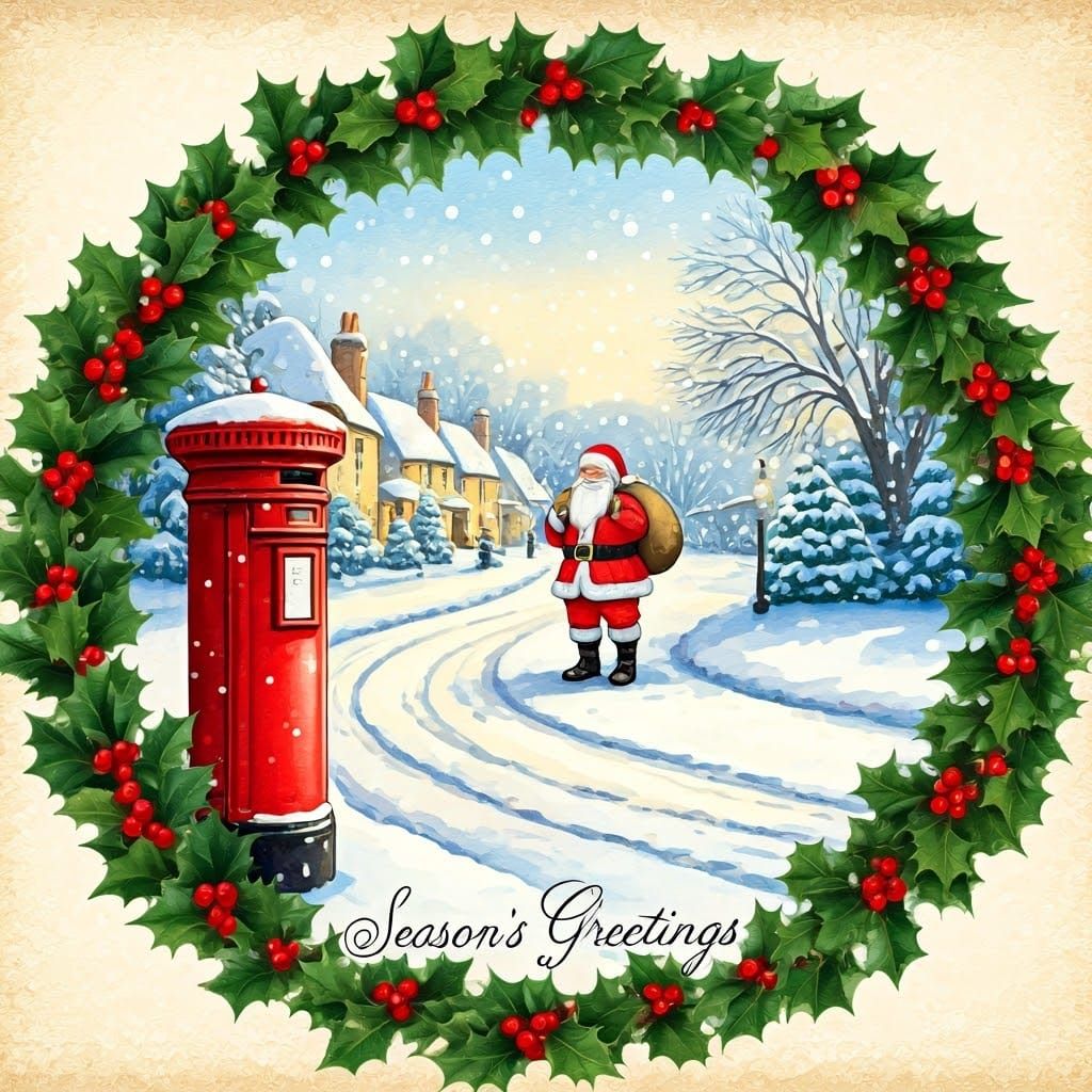 Vintage Santa Claus Postcard: Season's Greetings