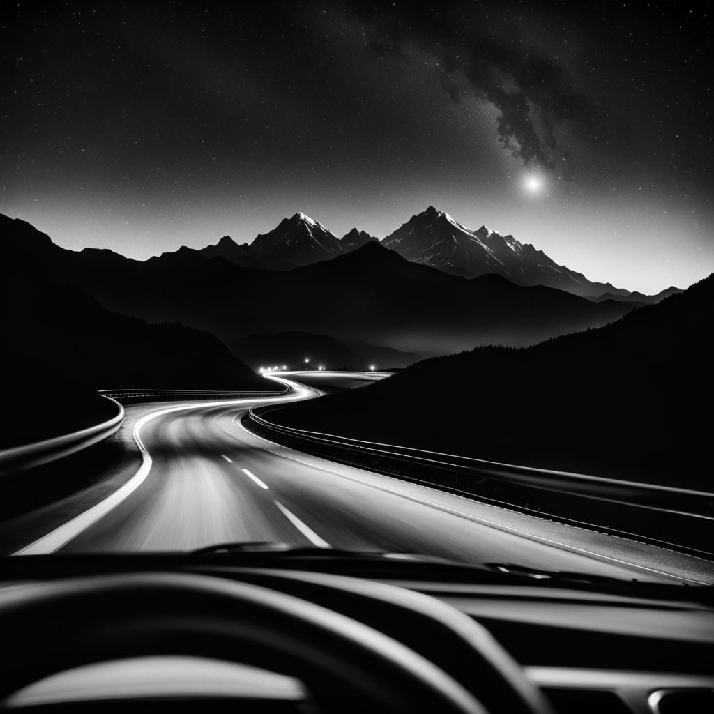 Eerie White Shape Over Mountains at Night