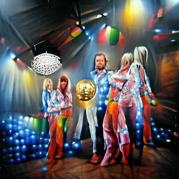 ABBA Disco Performance in Hyperrealism