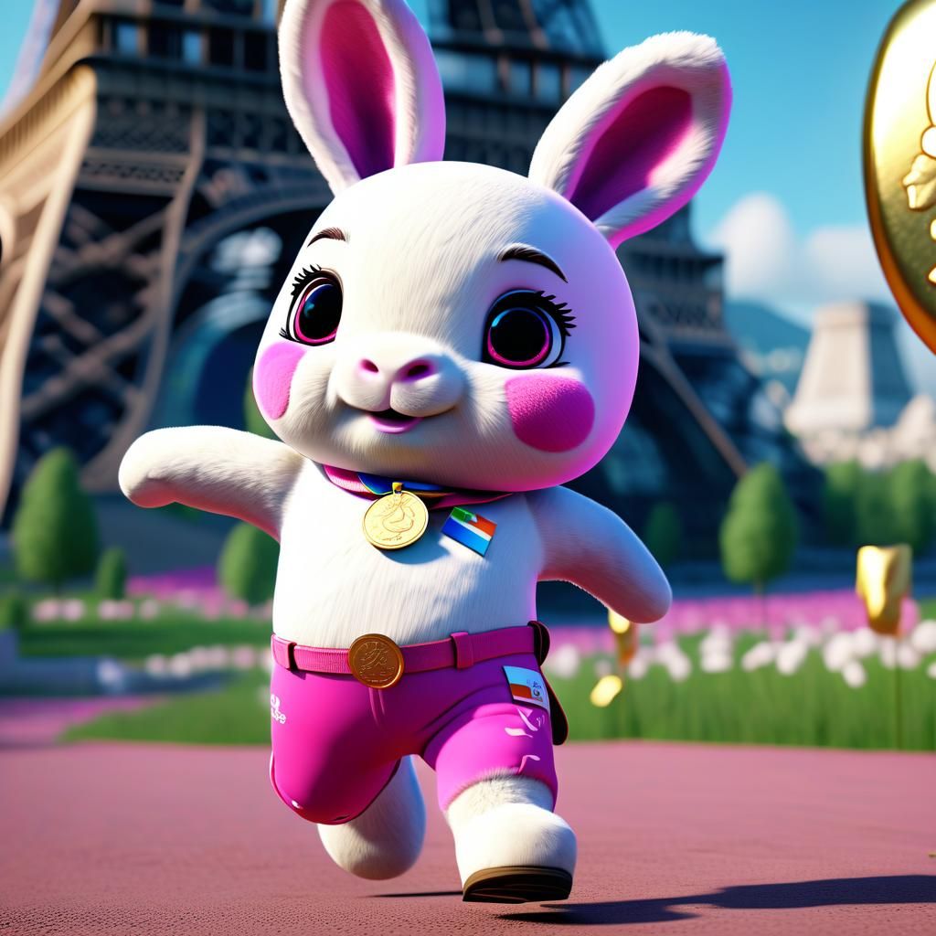 The chubby  with big cute chibi eyes and Bunny the bunny run...