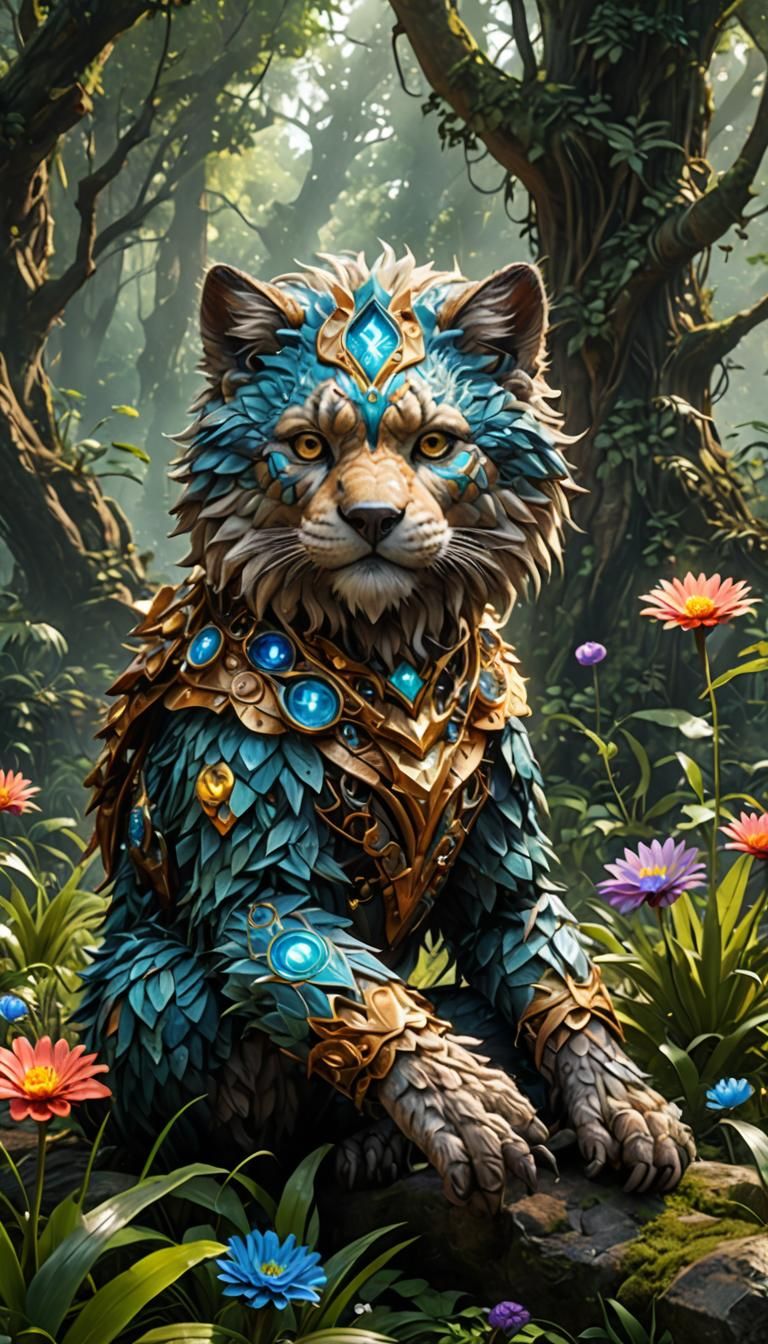 Cute Colorful Fluffy Creature in 8K Resolution