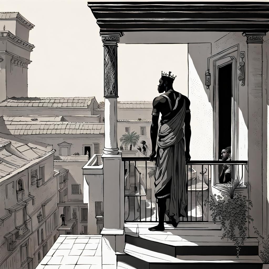 King David Observes Bathsheba Bathing