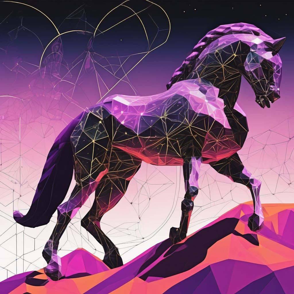 RetroFuturistic Quantum Art in Neon Hues