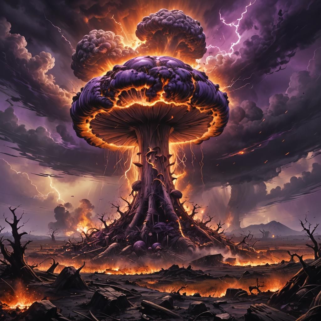 Dramatic Nuclear Blast Concept Art in Unreal Engine