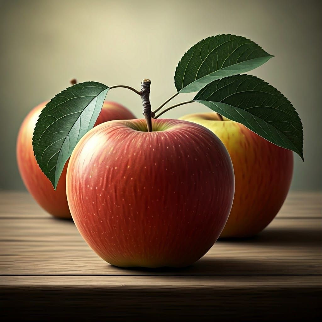 Hyperrealistic Organic Apples Still Life in 8k