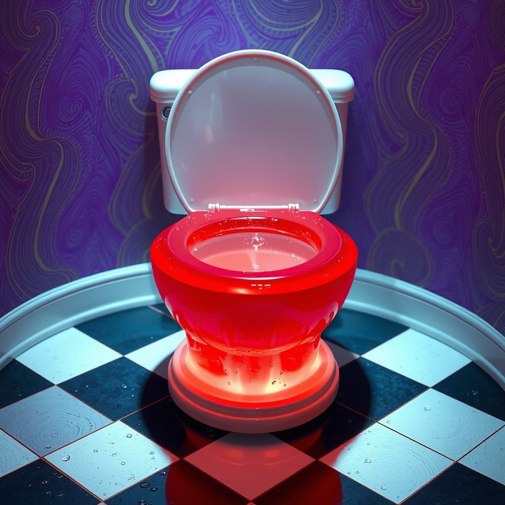 Strawberry Jelly Toilet in Dreamlike Style