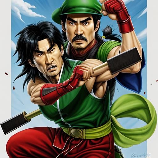 Liu Kang and Luigi Save the World