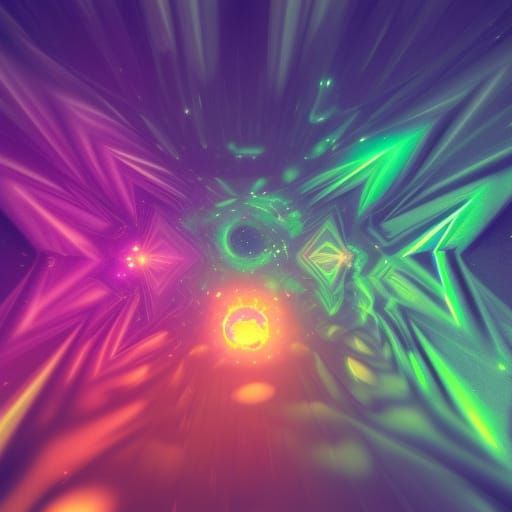 Trippy Tesseract Pocket Dimensions in Space