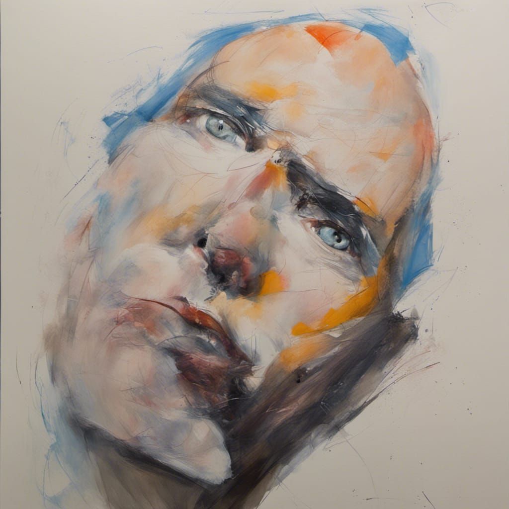 Abstract Drawing in Style of James Bishop