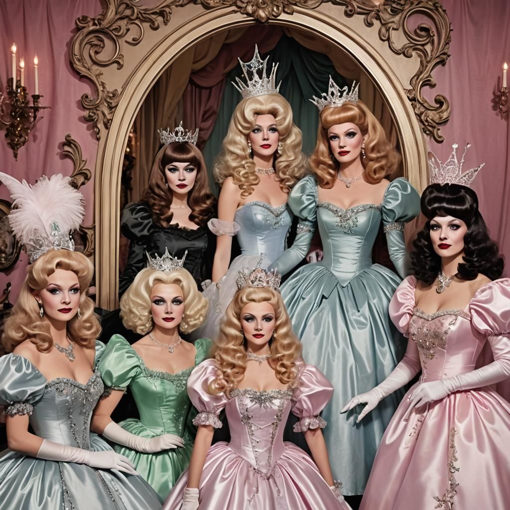 Three Witches in a Poofy Satin Wonderland