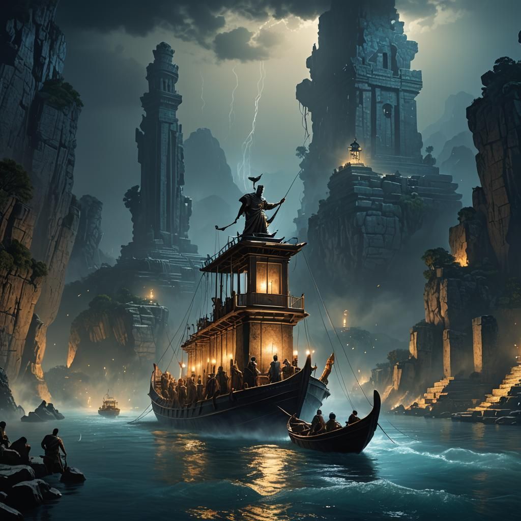 Colossus of Rhodes: Hyperrealistic Concept Art