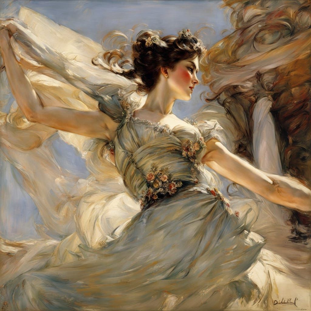 Italian Beauty in Traditional Attire Waving Flag under Warm ...