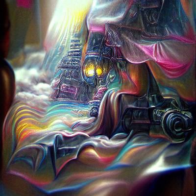 Ethereal Castle in Sky with Diamonds: Fantasy Illustration