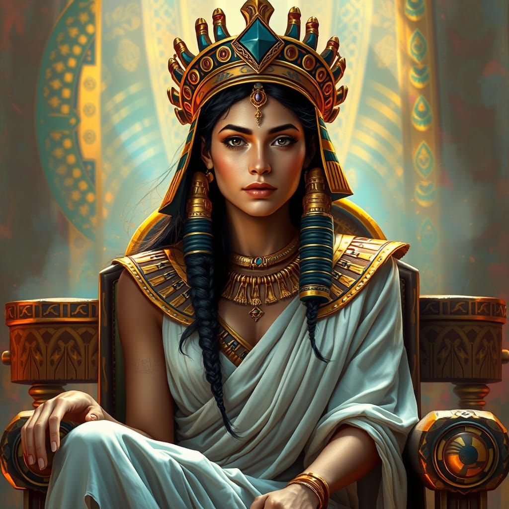 Egyptian Princess in Hyperrealistic Mid Shot