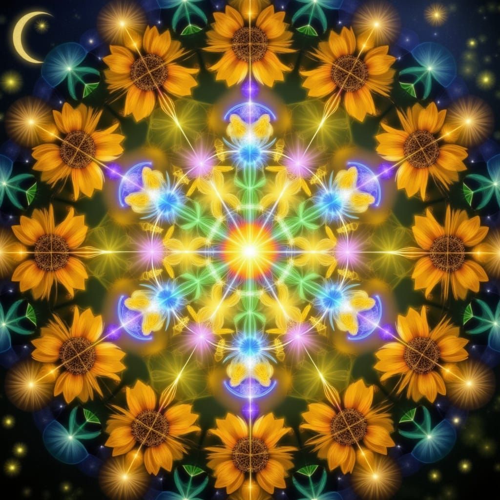 A Kaleidoscope Using Sunflowers
