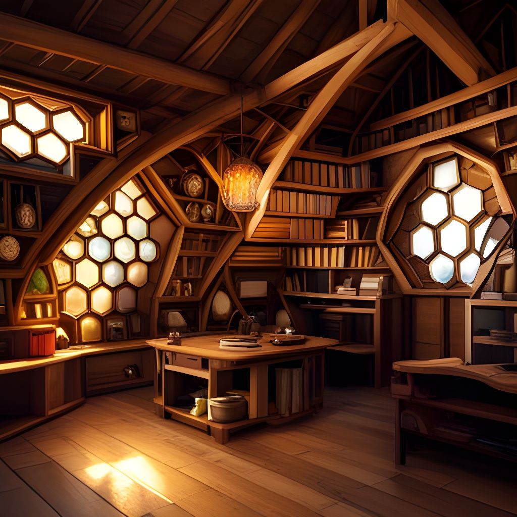Enchanting Hobbit House with Honeycomb Structure