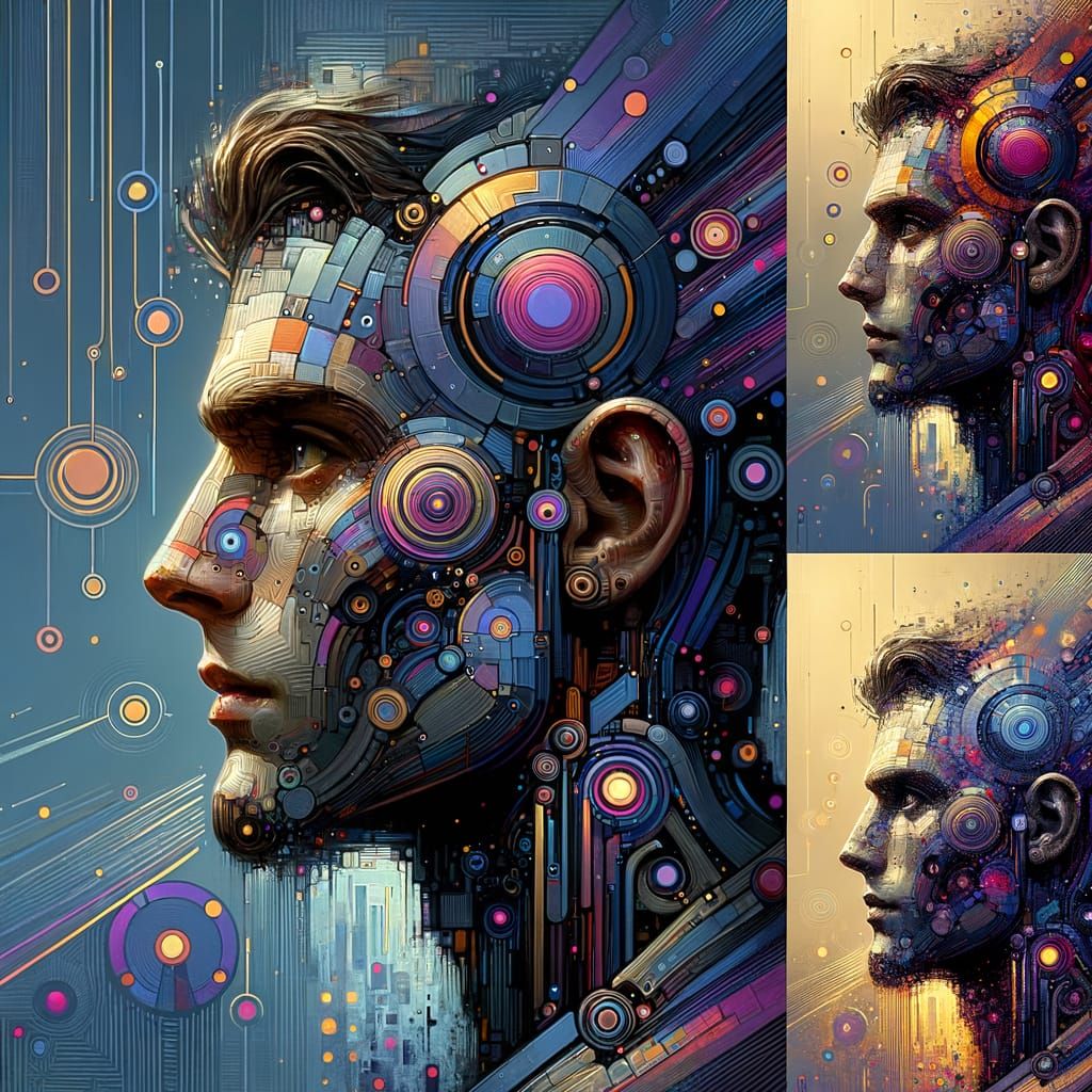 Futuristic Personnel Selection Corporation in Art Nouveau St...