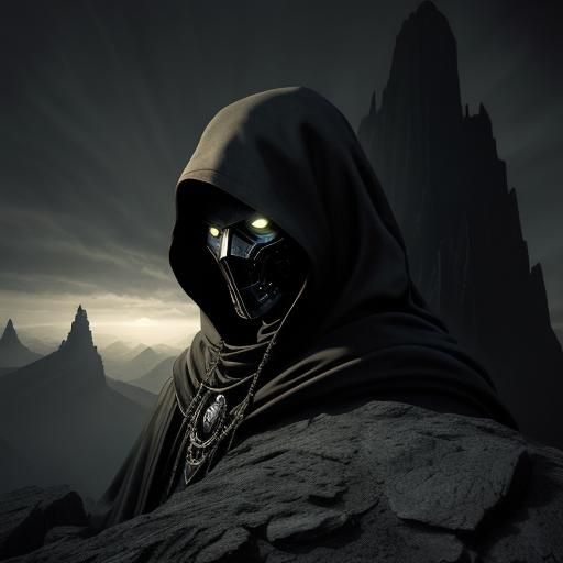 Dr. Doom as Plague Doctor on Rocky Coast