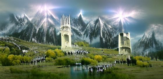 Radiant White Tower of Gondor: Matte Painting