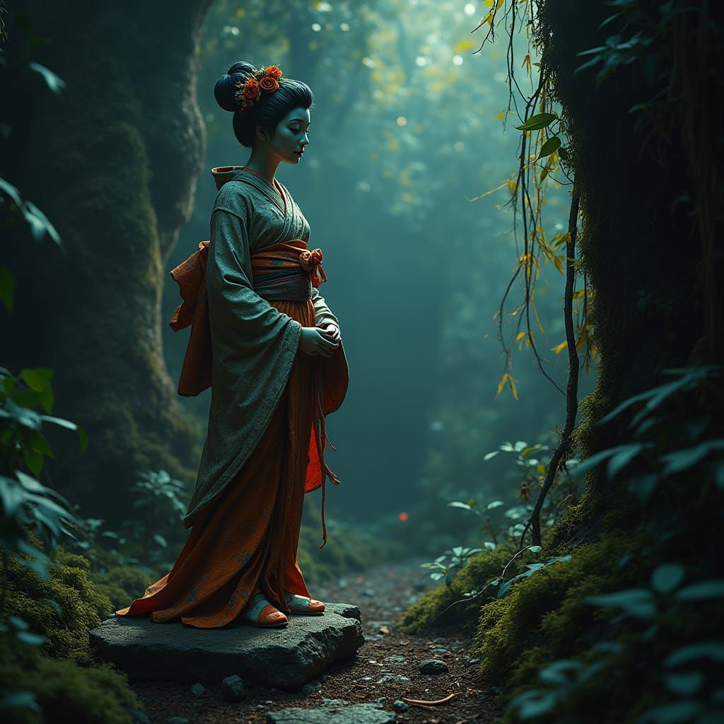 Ancient Geisha Statue Found in Mysterious Jungle Temple