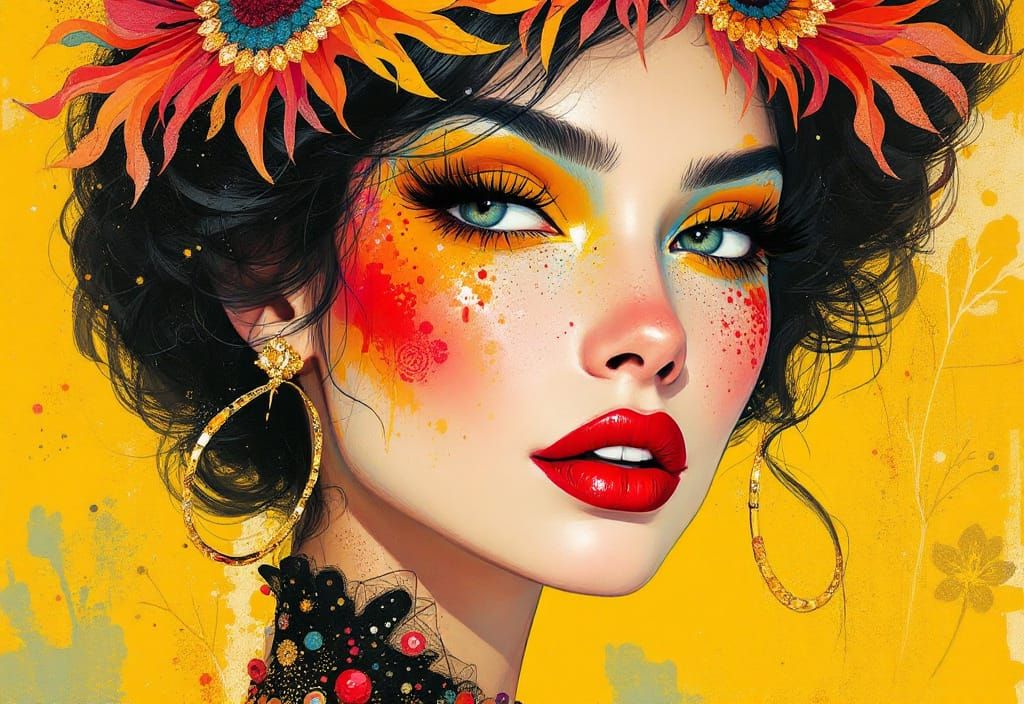 Vintage Fashion Portrait in the Style of George Lepape