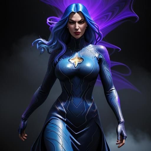 Cosmic Woman in Wet Dress, Comic Book Art