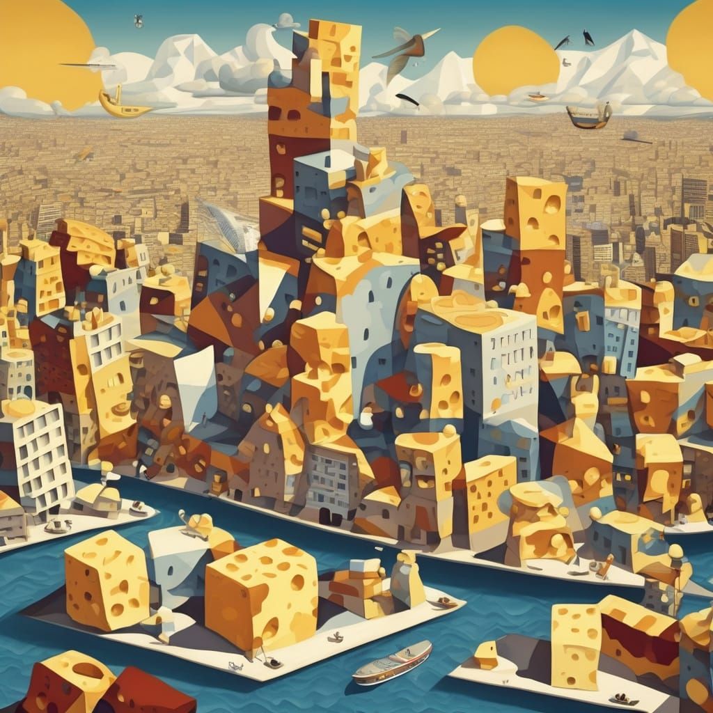 "Cubist City of Cheese" (3)