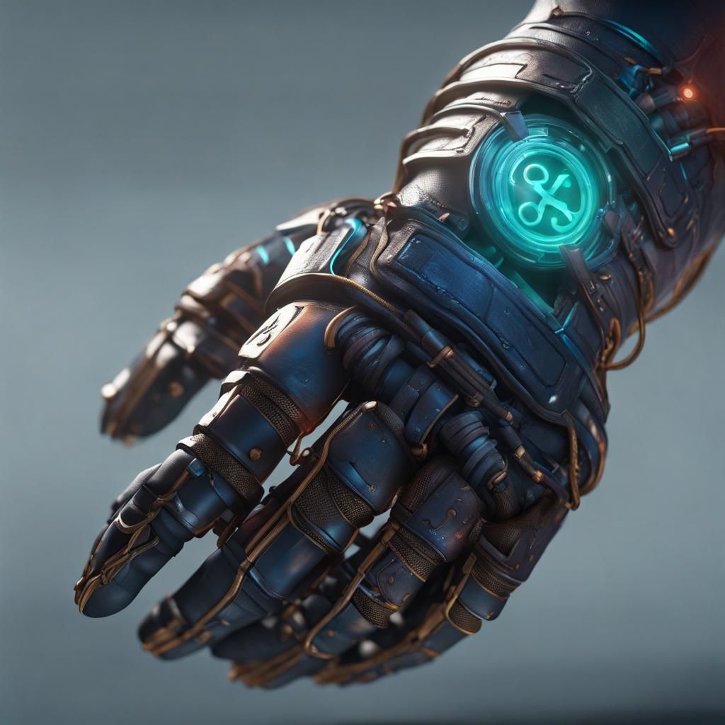 High-Tech Medical Gauntlet in Detailed Digital Art