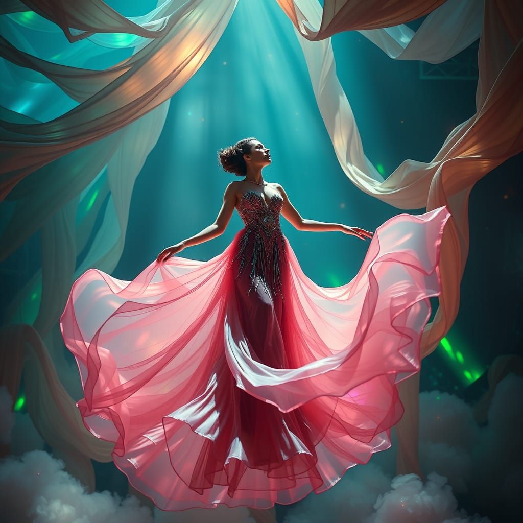 Surreal 1930s Cirque du Soleil Goddess in Art Deco Dreamscap...