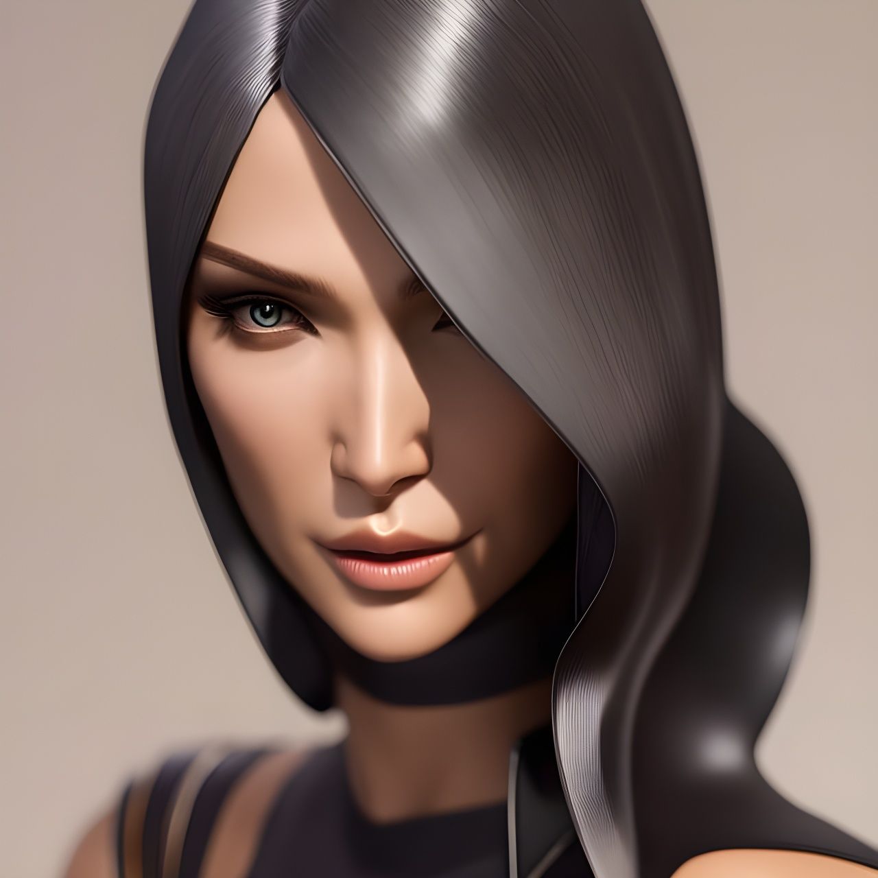 Clockwork Man Portrait in Art Nouveau Style