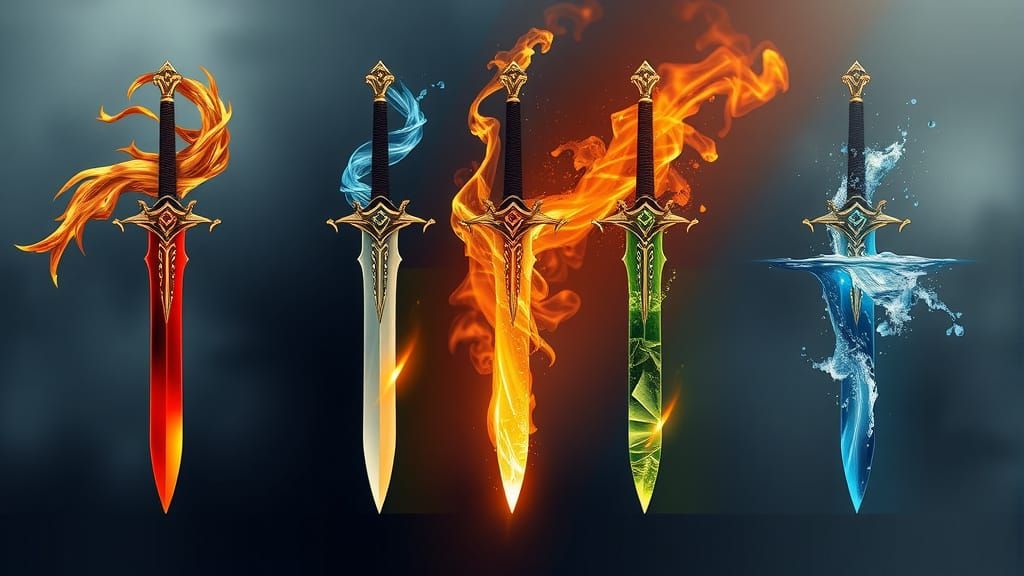 Swords of the Elements: Wind, Fire, Earth, Water