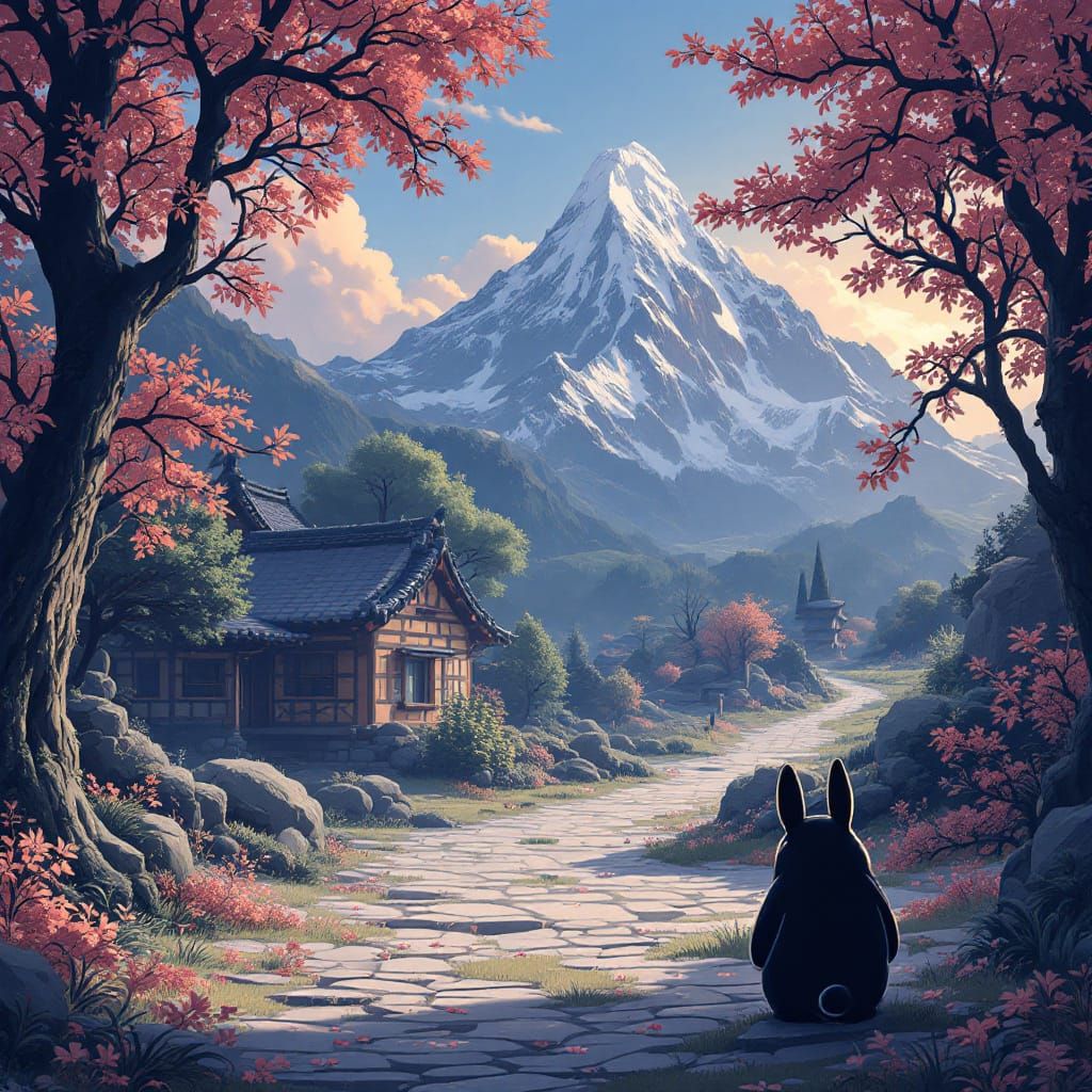 Charming Ghibli-Style Scene