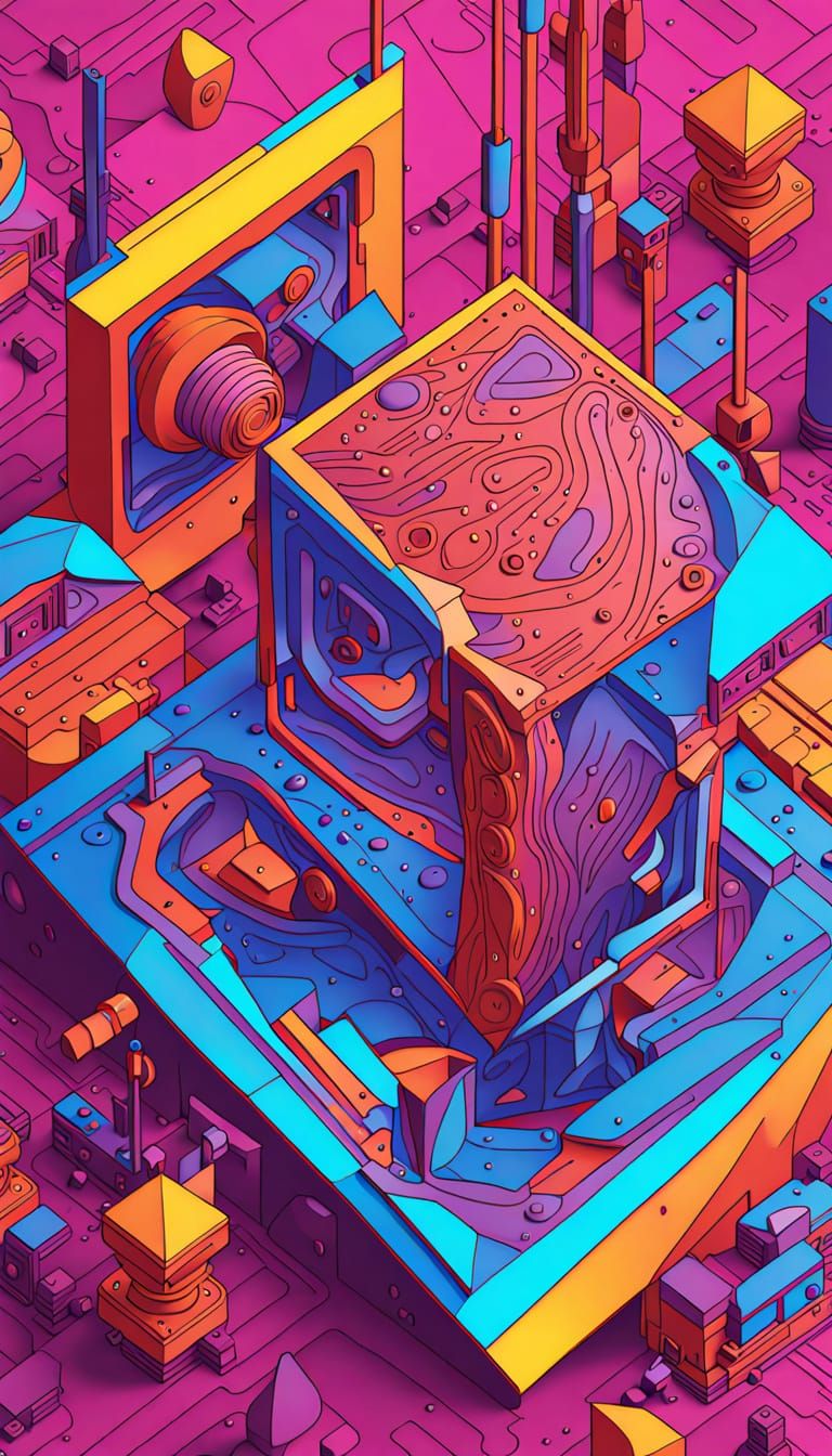 Extrapolate and Illustrate Four Distinct Different Images of A Sculpture Gallery, Displaying large ,Hideously Ugly Non-...