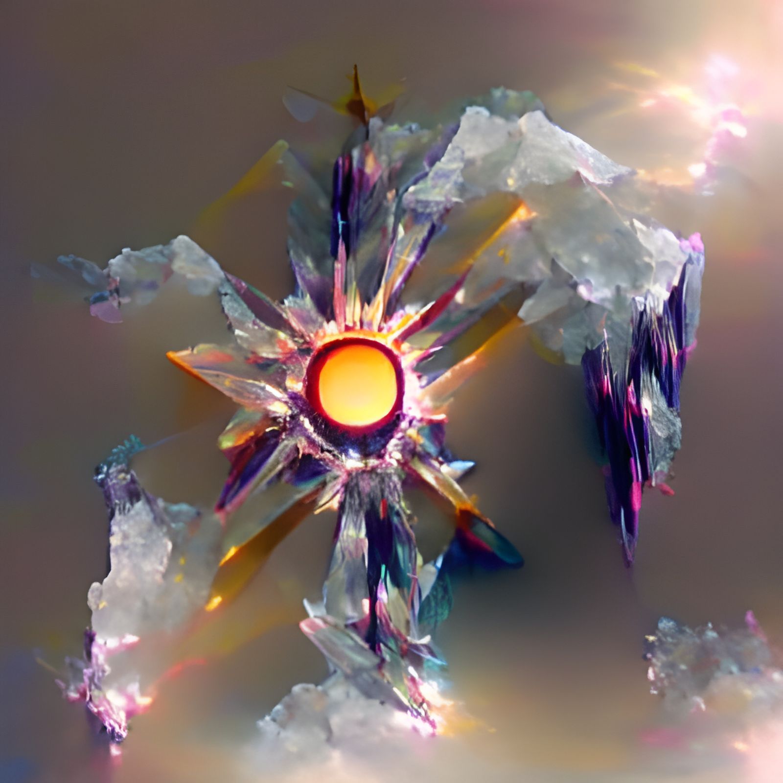 Radiant Crystal Sun: A Celestial Phenomenon