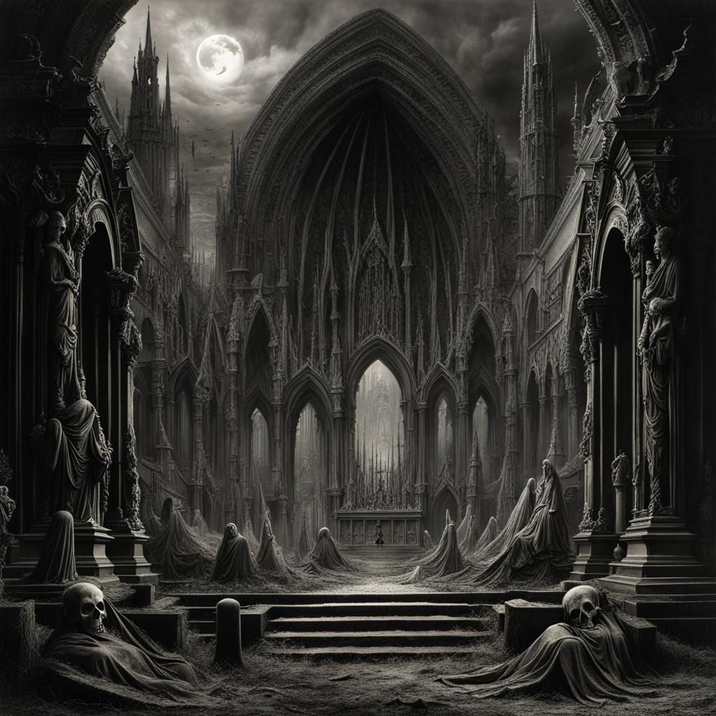 Ghostly Graveyard of Mists and Wraiths